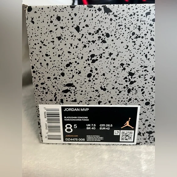 Men’s/Teen Jordan MVP, size 8.5, Black/Dark Concord Raptor - Picture 12 of 12